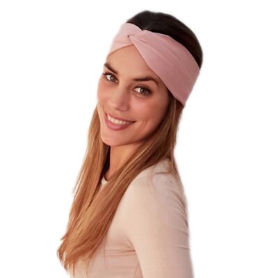 Elastic Hair Band with Knot · Rosa Nude