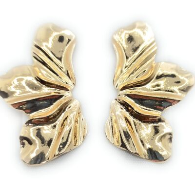 Large Golden Earrings XL Gold Petals