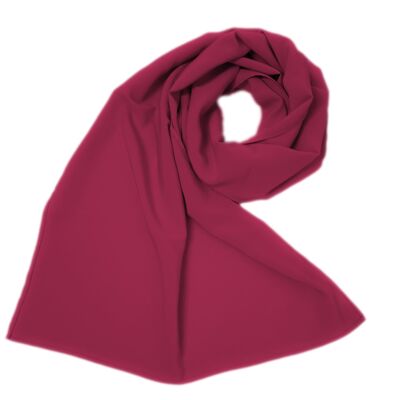 Silk Crepe Shawl Ruby Red (50x150cm)