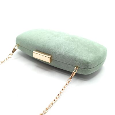 Clutch Bag Party Bag Suede Oval Mint