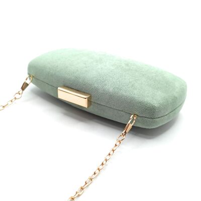 Clutch Bag Party Bag Suede Oval Mint