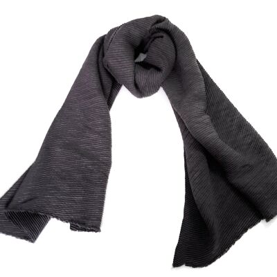Long Pleated Scarf Anthracite (last unit!)