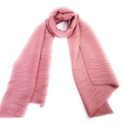 Long Pleated Scarf Pink (last unit!)