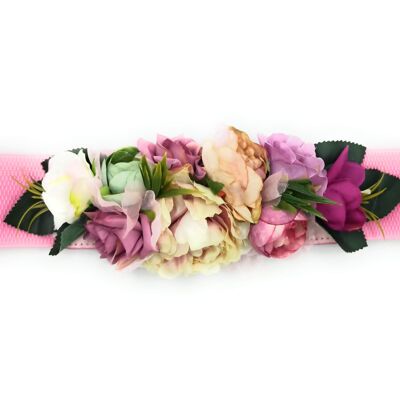 Cintura Fiore Nastro Rosa Avorio Malva