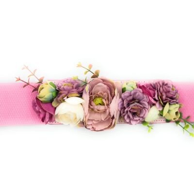 Blumen-Gürtel-Rosa-Pfingstrose-altes rosa Band