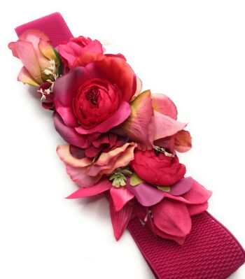 Ceinture Fleurie · Ruban Fuchsia, Fleurs Fuchsia 7