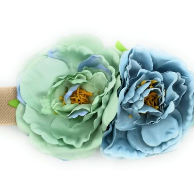 Maxi Flowers Belt Ø10cm Light Blue Mint