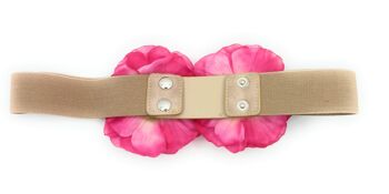 Maxi Ceinture Fleurs Ø10cm Framboise 6