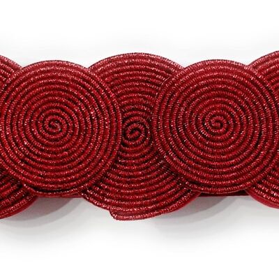 Ceinture Élastique Cercles Rouge