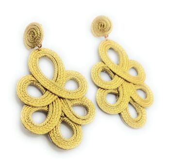 Boucles d'oreilles longues flamenco dorées et légères Doré 3