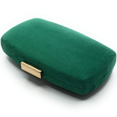 Clutch Bag Party Bag Suede Oval Grass Green (last unit!)