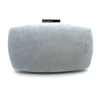 Pochette Party Bag Ovale Daim Gris Clair 8