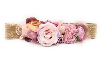 Ceinture Fleurie · Raphia Tons Roses 1
