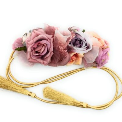 Flower Belt · Golden Lace Mauve Flowers