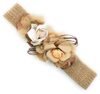 Ceinture Fleur Mocca Raphia 4