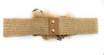 Ceinture Fleur Mocca Raphia 8