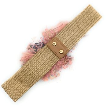 Ceinture Fleurie · Plumes Raphia Mauve 3