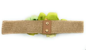 Ceinture Fleur Raphia Vert Clair 7