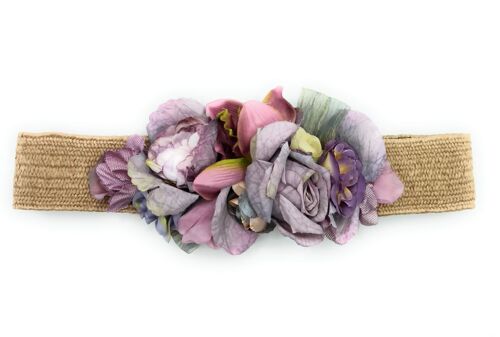 Cinturón de Flores · Rafia Lila Morado