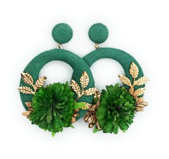 Grandes boucles d'oreilles flamenco Green Hoop 1