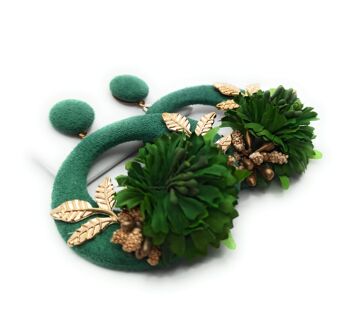 Grandes boucles d'oreilles flamenco Green Hoop 2
