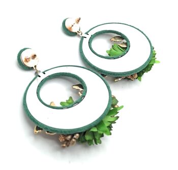 Grandes boucles d'oreilles flamenco Green Hoop 5