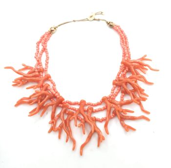 Collier Court Triple Corail Orange 1