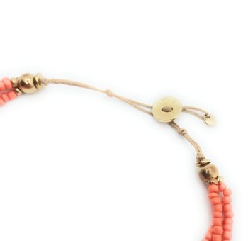 Collier Court Triple Corail Orange 2