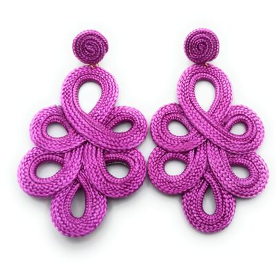 Long and light flamenco earrings Violet