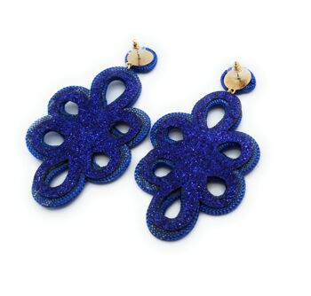 Boucles d'oreilles flamenco longues et légères Bleu (dernière unité !) 2