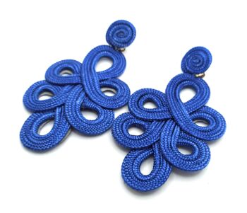 Boucles d'oreilles flamenco longues et légères Bleu (dernière unité !) 3