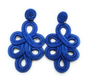 Boucles d'oreilles flamenco longues et légères Bleu (dernière unité !) 4