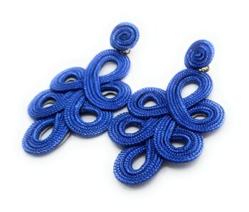 Boucles d'oreilles flamenco longues et légères Bleu (dernière unité !) 5