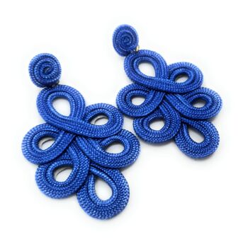 Boucles d'oreilles flamenco longues et légères Bleu (dernière unité !) 6
