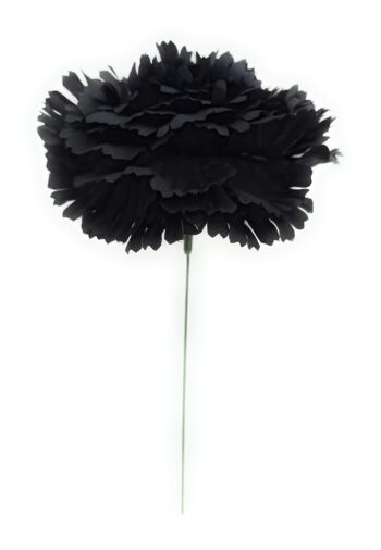 Grand Œillet Flamenco Flower Hair Noir Ø13cm 1