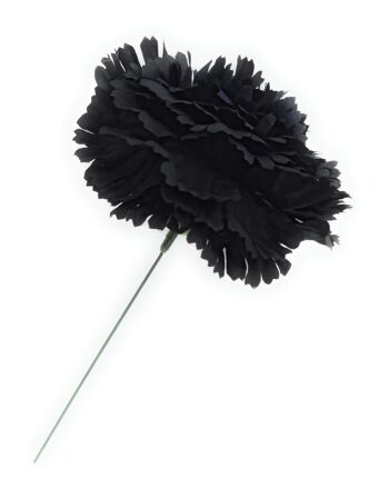 Grand Œillet Flamenco Flower Hair Noir Ø13cm 3
