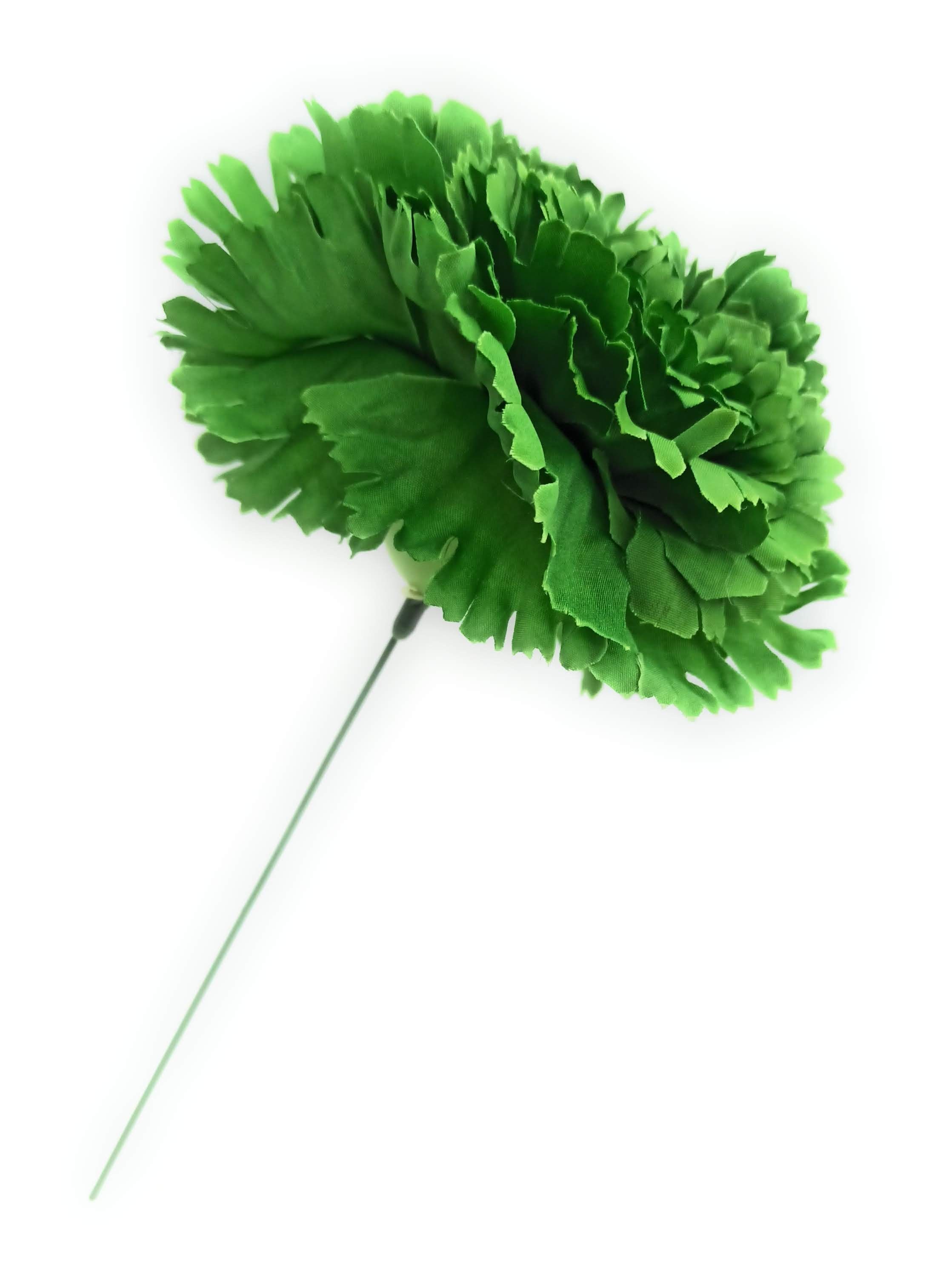 Grande Garofano Flamenco Capelli Fiore Verde Foresta Ø13cm