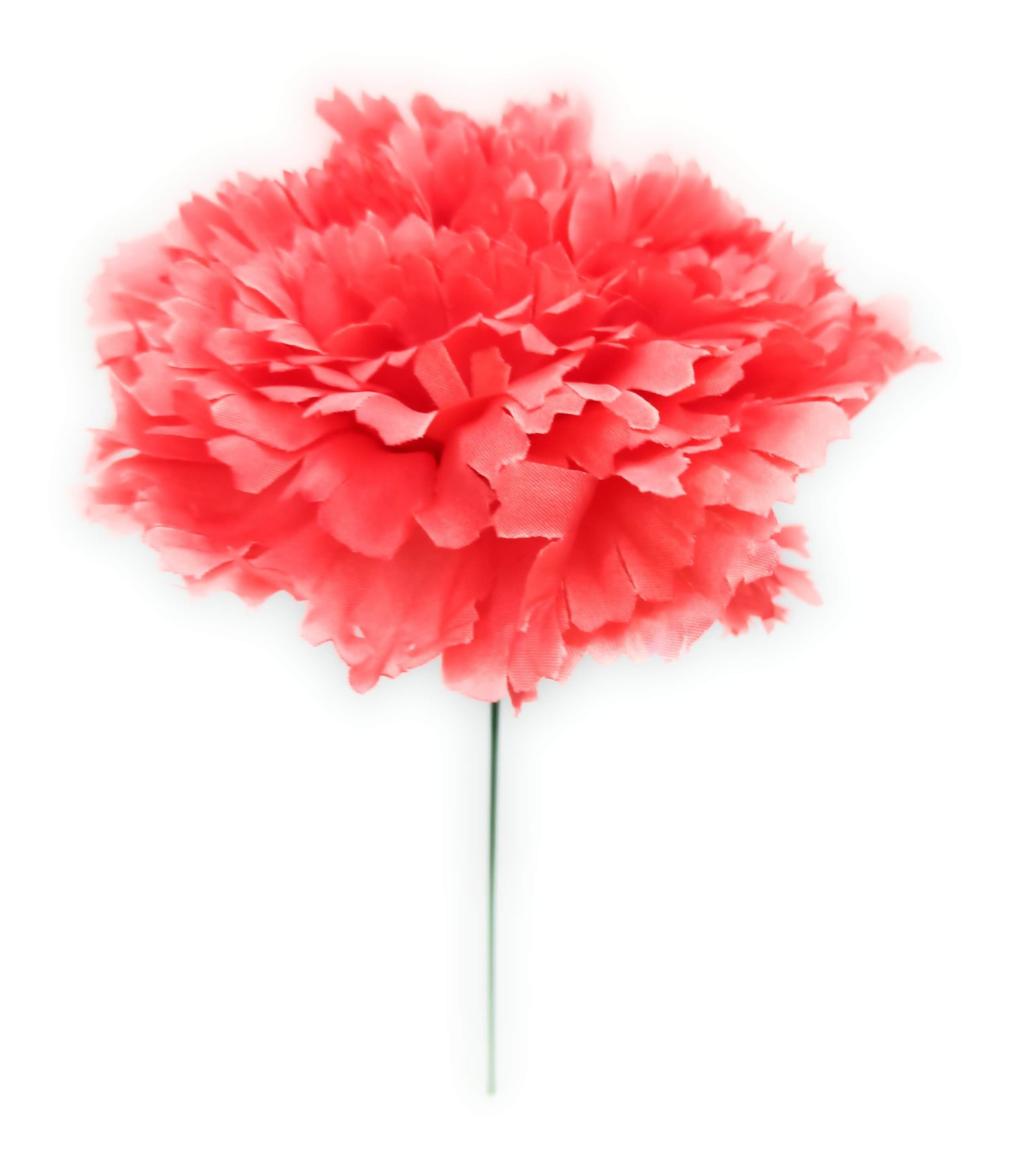 Grande Garofano Flamenco Fiore per Capelli Corallo Ø13cm