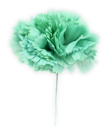 Grand Oeillet Flamenco Fleur de Cheveux Vert d'Eau Ø13cm 1