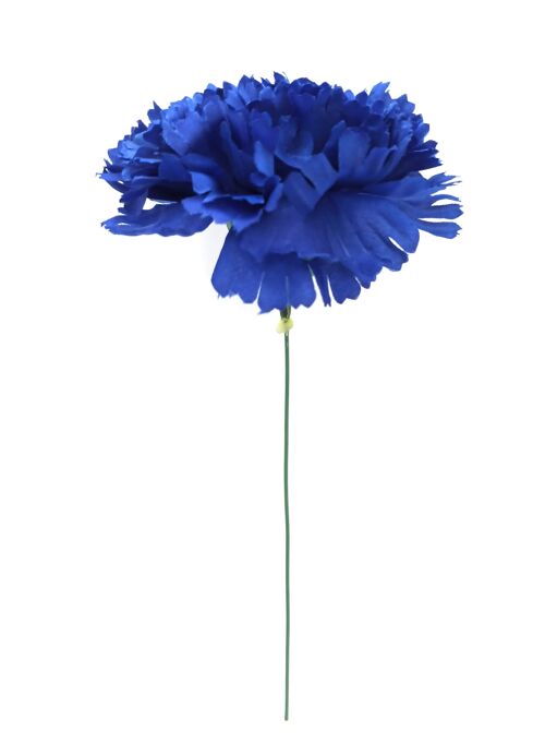 Clavel Grande Flamenco Flor Pelo · Azul Ø13cm