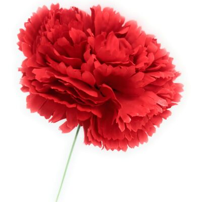 Clavel Grande Flamenco Flor Pelo · Rojo Ø13cm