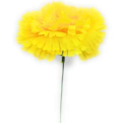 Grande fiore di garofano flamenco per capelli giallo Ø13cm