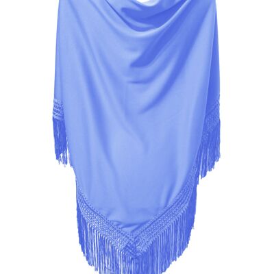 Large and plain flamenco shawl Cobalt Blue (175 x 85cm)