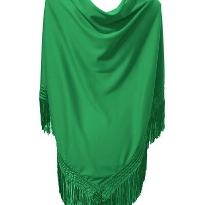 Large and plain flamenco shawl Forest Green (175 x 85cm)