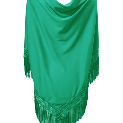 Large and smooth flamenco shawl Green (175 x 85cm)