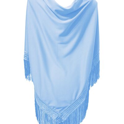 Scialle flamenco grande e semplice Baby Blue (175 x 85cm)