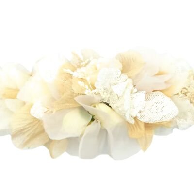 Flower Belt Cream Raffia
