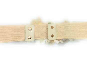 Ceinture Fleur Raphia Crème 6