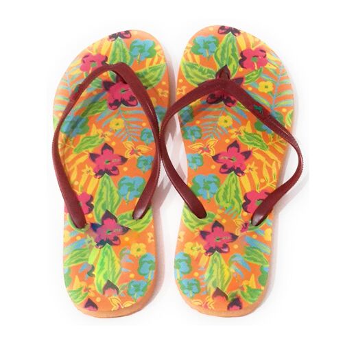 Chanclas de Mujer · Tropical Naranja