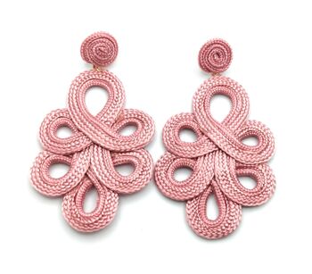 Boucles d'oreilles flamenco longues et légères · Rose clair 1